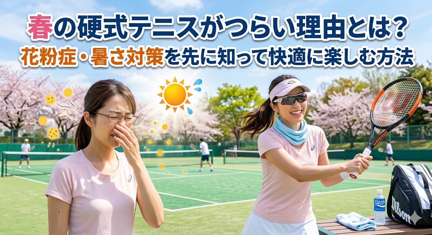 春の硬式テニスがつらい理由とは？花粉症と暑さ対策を先に知って快適に楽しむ方法