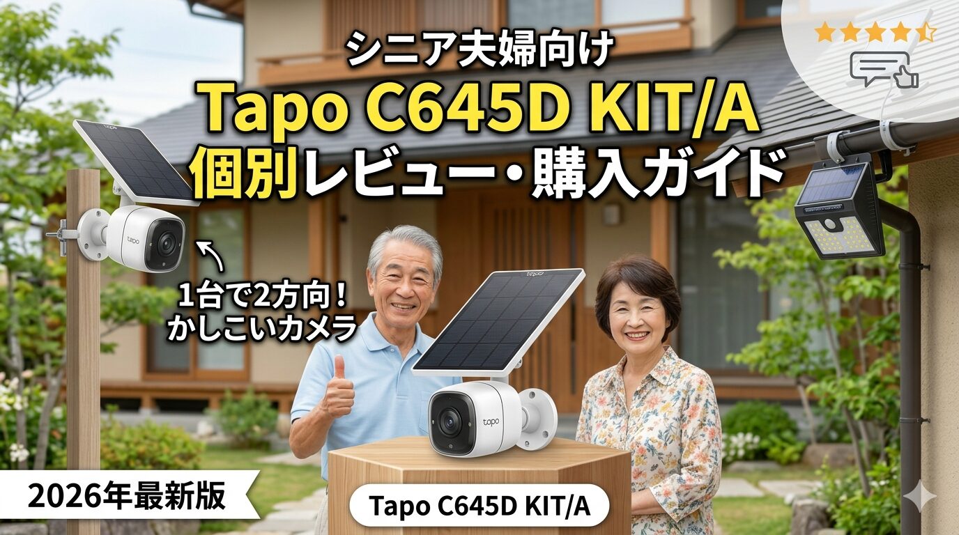 TP-Link Tapo 防犯カメラシリーズ徹底比較&購入ガイド【シニア夫婦向け・2026年最新版】