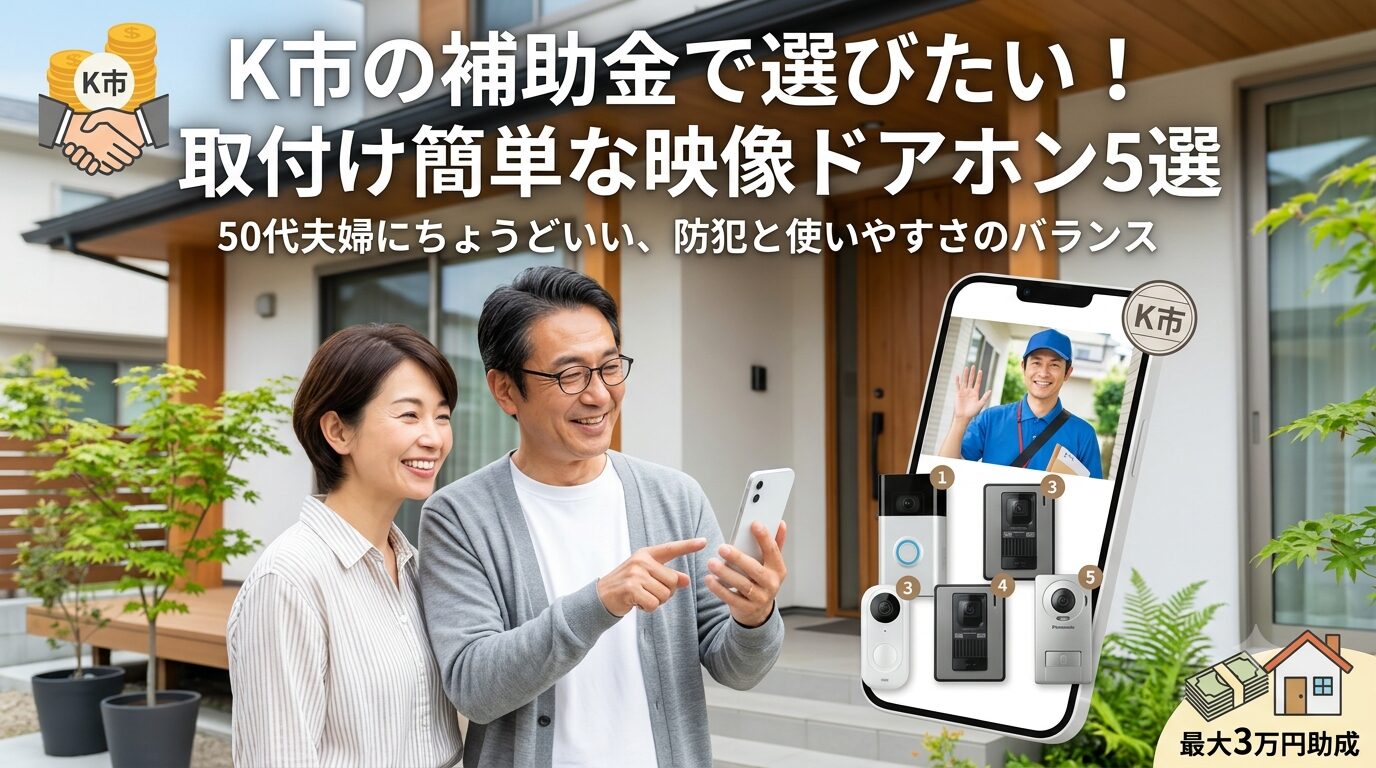 K市の補助金で選びたい！取付け簡単な映像ドアホン5選