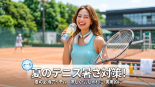 夏テニスの暑さ対策アイテム比較|冷感ウェア・冷却グッズ・帽子・水分補給の正しい選び方