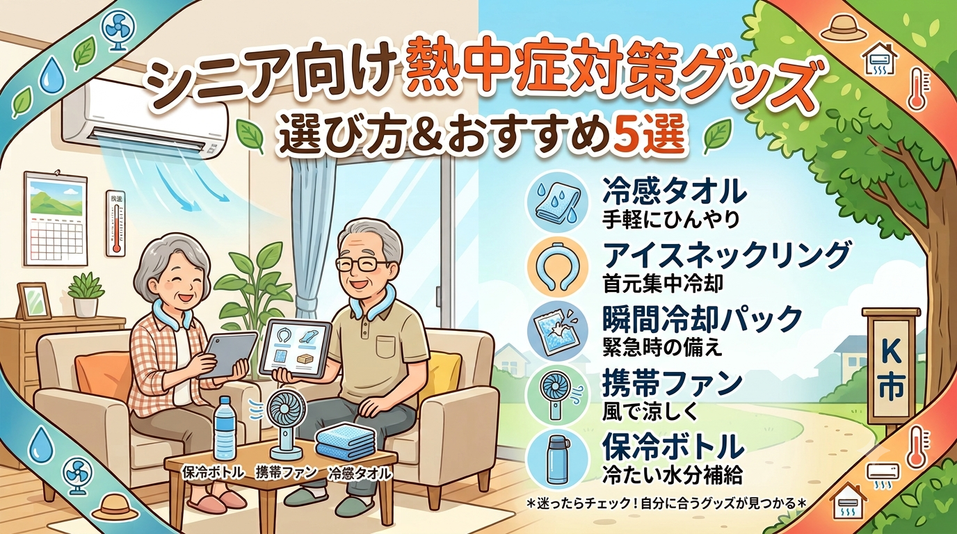 熱中症対策グッズの比較記事|シニアにもわかる選び方とおすすめ5選